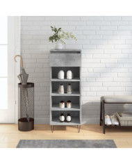 Armoire à chaussures Gris béton 40x36x105 cm Bois d'ingénierie | Mobilier & Déco
