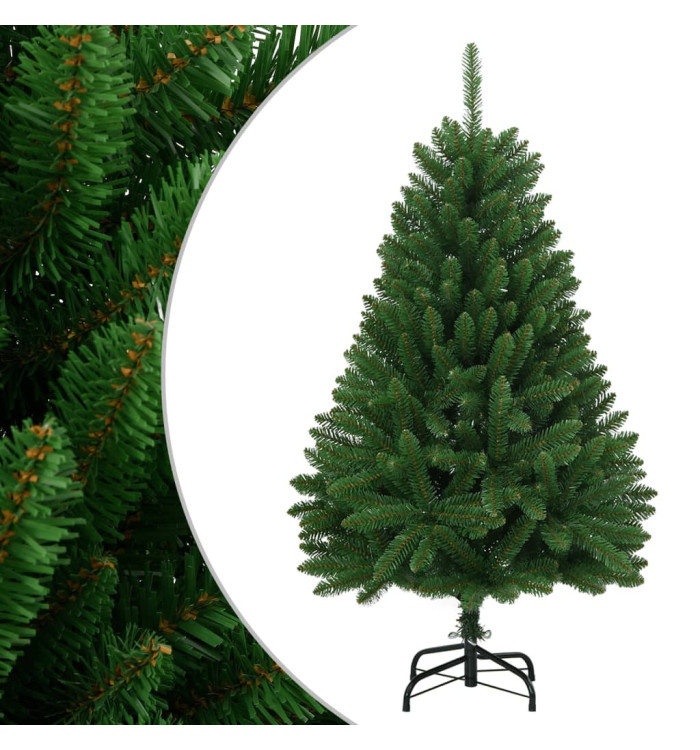 Sapin de Noël artificiel à charnières avec support vert 150 cm | Mobilier & Déco
