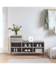 Armoire à chaussures Sonoma gris 102x36x60 cm Bois d'ingénierie | Mobilier & Déco