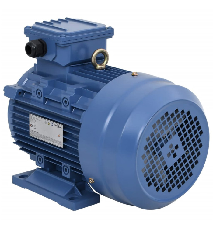 Moteur électrique triphasé Aluminium 4kW/5,5 CH 2840 tr/min | Mobilier & Déco