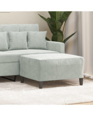 Repose-pied Gris clair 70x55x41 cm Velours | Mobilier & Déco
