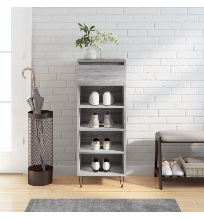 Armoire à chaussures Sonoma gris 40x36x105 cm Bois d'ingénierie | Mobilier & Déco