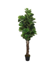 Ficus lyrata artificiel 96 feuilles 80 cm vert | Mobilier & Déco