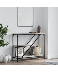 Table console sonoma gris 88,5x30x75 cm bois d'ingénierie | Mobilier & Déco