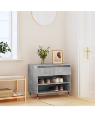 Armoire à chaussures Gris béton 70x36x60 cm Bois d'ingénierie | Mobilier & Déco