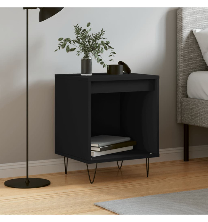 Table de chevet Noir 40x35x50 cm Bois d’ingénierie | Mobilier & Déco
