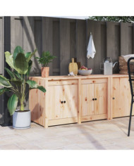 Armoire de cuisine d'extérieur 106x55x64 cm bois de pin massif | Mobilier & Déco
