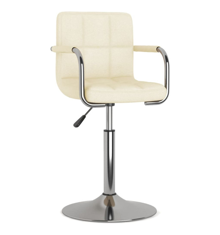 Chaise de salle à manger Crème Tissu | Mobilier & Déco