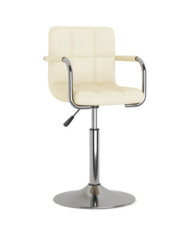 Chaise de salle à manger Crème Tissu | Mobilier & Déco