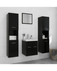 Ensemble de meubles de salle de bain Noir Aggloméré | Mobilier & Déco