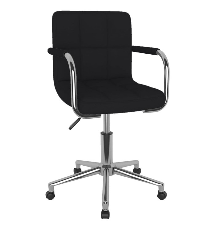 Chaise pivotante de salle à manger Noir Tissu | Mobilier & Déco