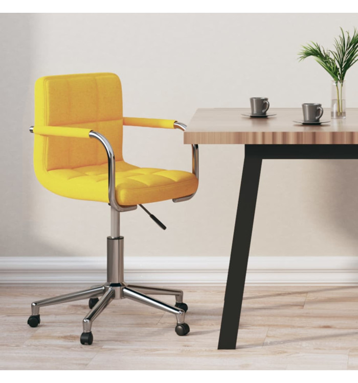 Chaise pivotante de bureau Jaune moutarde Tissu | Mobilier & Déco