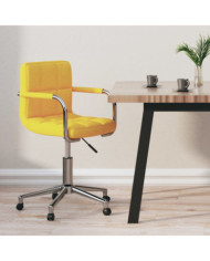 Chaise pivotante de bureau Jaune moutarde Tissu | Mobilier & Déco