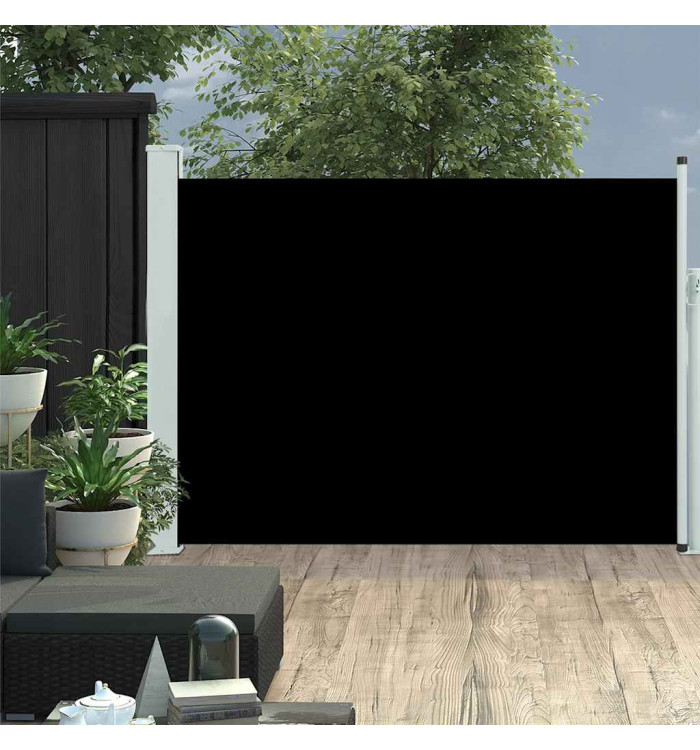 Auvent latéral rétractable de patio 120x500 cm Noir | Mobilier & Déco