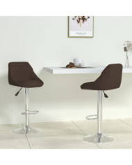 Tabourets de bar lot de 2 marron similicuir | Mobilier & Déco