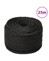 Corde de travail Noir 12 mm 25 m polypropylène | Mobilier & Déco