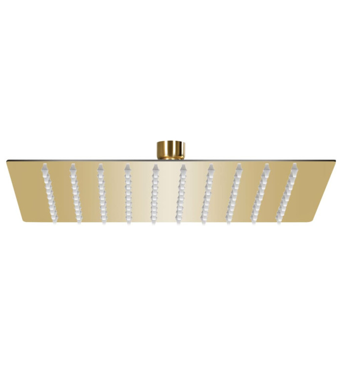 Pomme de douche pluie Acier inoxydable 20x20 cm Carrée Doré | Mobilier & Déco