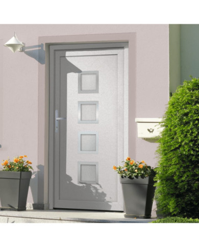 Porte d'entrée Blanc 108x208 cm PVC | Mobilier & Déco
