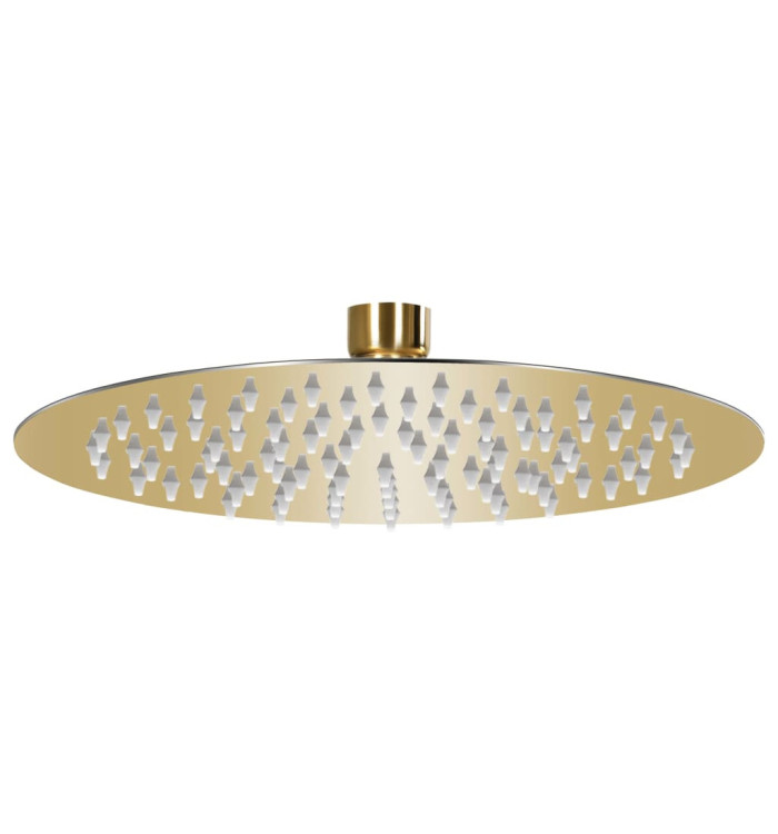 Pomme de douche pluie Acier inoxydable 20 cm Ronde Doré | Mobilier & Déco