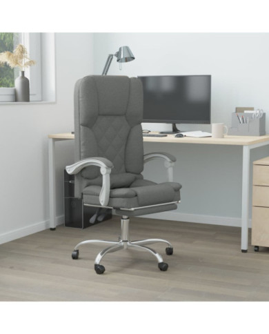 Fauteuil de massage inclinable de bureau Gris foncé Tissu | Mobilier & Déco
