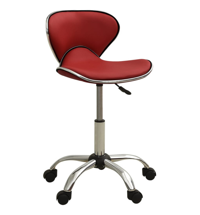 Chaise de bureau Rouge bordeaux Similicuir | Mobilier & Déco