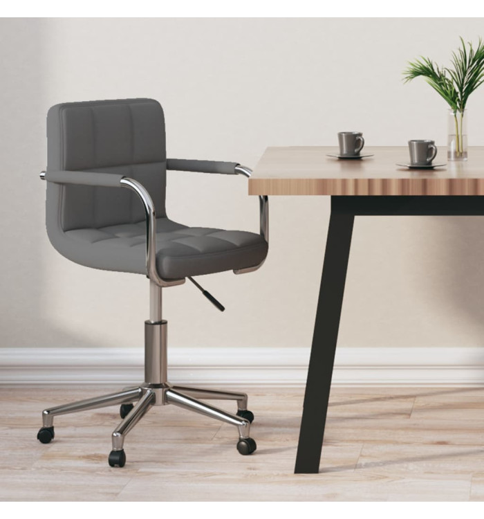 Chaise pivotante de bureau Gris clair Tissu | Mobilier & Déco