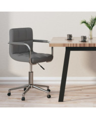 Chaise pivotante de bureau Gris clair Tissu | Mobilier & Déco