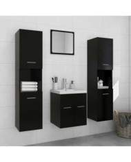 Ensemble de meubles de salle de bain Noir Aggloméré | Mobilier & Déco