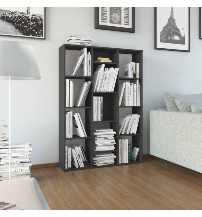 Séparateur de pièce/Bibliothèque Gris 100x24x140 cm Aggloméré | Mobilier & Déco
