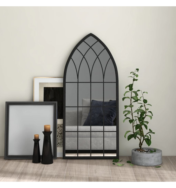 Miroir Noir 100x45 cm Fer pour utilisation à l'intérieur | Mobilier & Déco