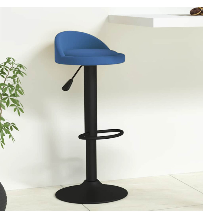 Tabouret de bar Bleu Velours | Mobilier & Déco