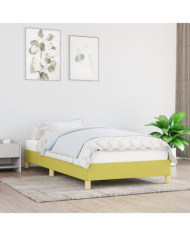 Cadre de lit sans matelas vert 80x200 cm tissu | Mobilier & Déco