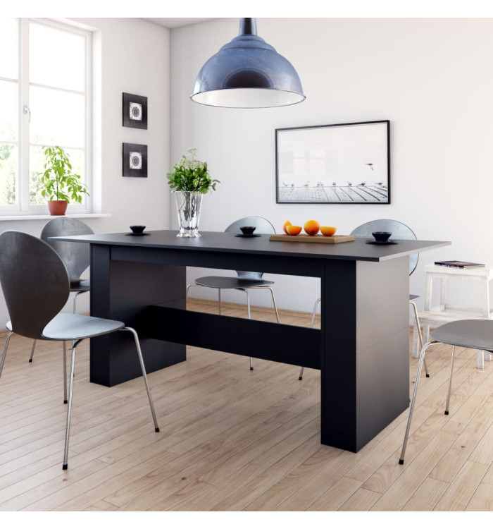 Table à manger Noir 180x90x76 cm Bois d’ingénierie | Mobilier & Déco