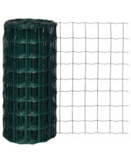 Clôture euro Acier 25 x 0,8 m Vert | Mobilier & Déco