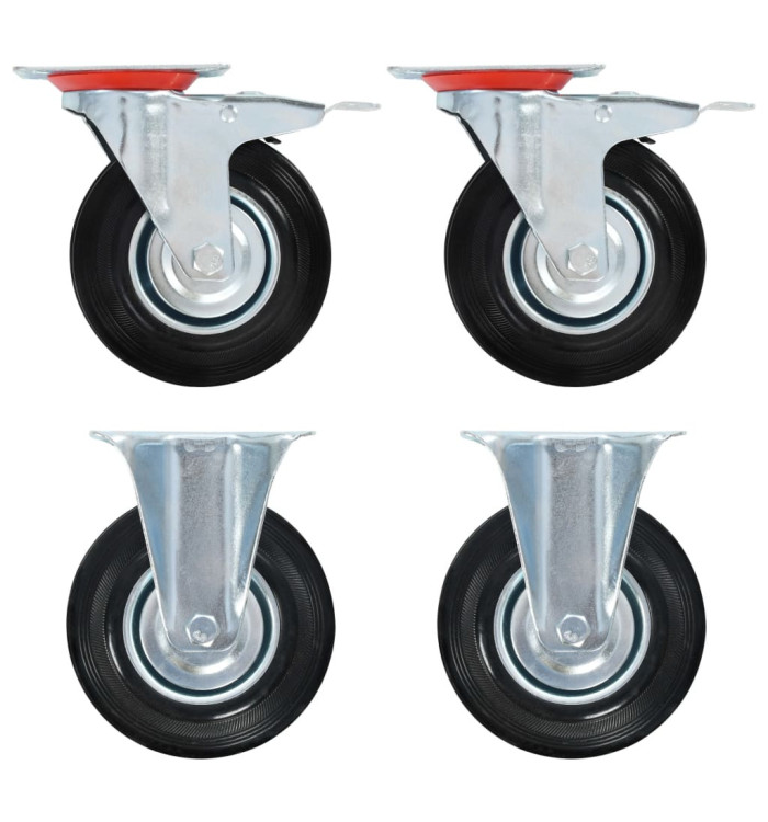 Roulettes 4 pcs 125 mm | Mobilier & Déco