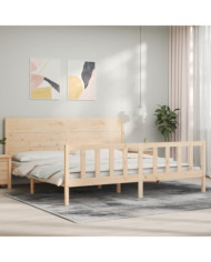 Cadre de lit sans matelas bois massif de pin | Mobilier & Déco