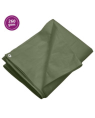 Bâche 260 g/m² 6x10 m Vert PEHD | Mobilier & Déco