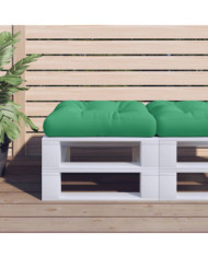 Coussin de palette vert 60x60x12 cm tissu | Mobilier & Déco