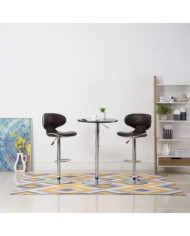 Tabourets de bar 2 pcs marron similicuir | Mobilier & Déco