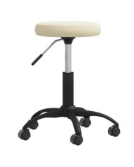 Chaise de salle à manger Crème Velours | Mobilier & Déco