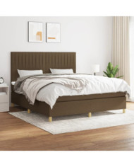 Sommier à lattes de lit avec matelas Marron foncé 180x200 cm | Mobilier & Déco
