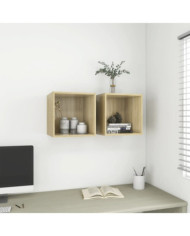 Armoires murales 2 pcs Chêne Sonoma 37x37x37 cm Bois ingénierie | Mobilier & Déco