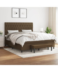 Sommier à lattes de lit avec matelas Marron foncé 180x200 cm | Mobilier & Déco