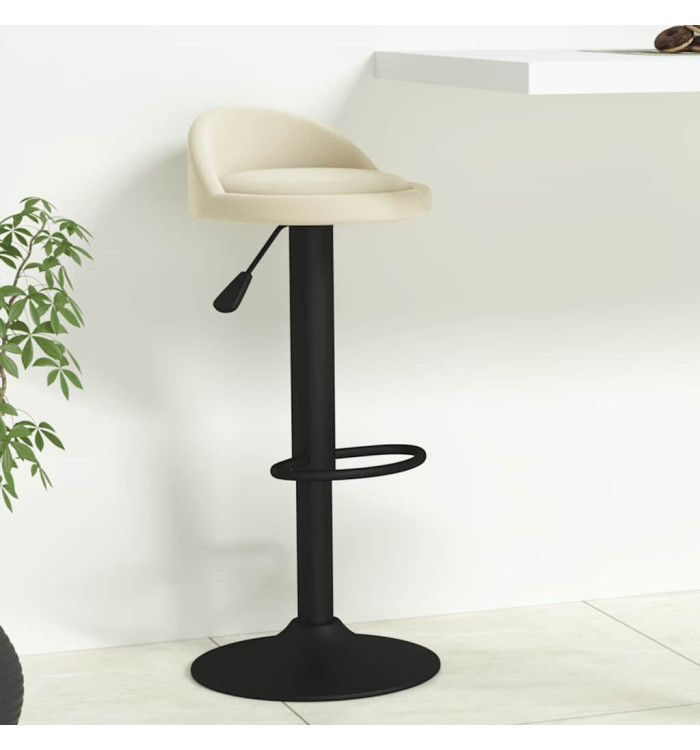 Tabouret de bar Crème Velours | Mobilier & Déco
