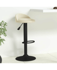 Tabouret de bar Crème Velours | Mobilier & Déco