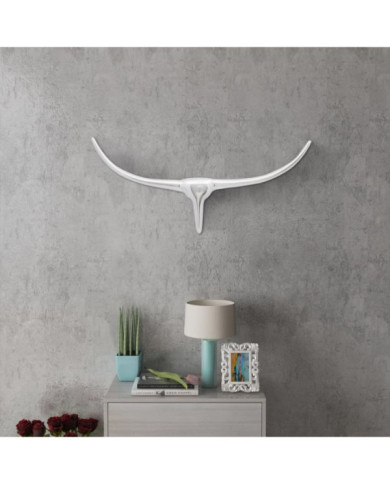 Décoration tête de taureau mural Argenté 72 cm | Mobilier & Déco