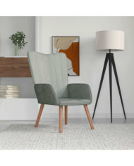 Chaise de relaxation Gris clair Velours | Mobilier & Déco