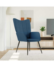 Chaise de relaxation Bleu Tissu | Mobilier & Déco