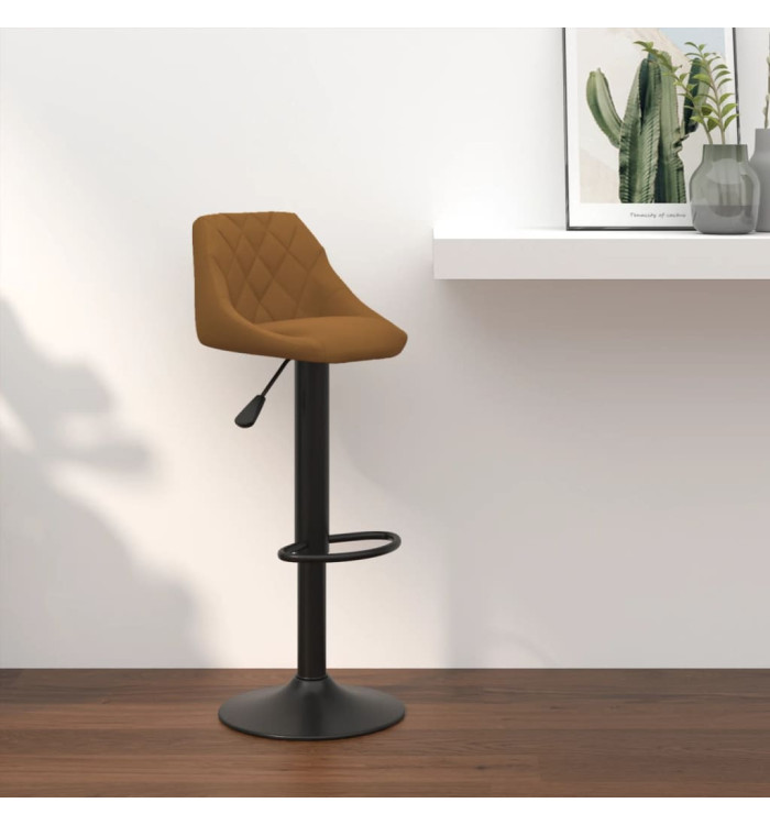 Tabouret de bar Marron Velours | Mobilier & Déco