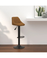 Tabouret de bar Marron Velours | Mobilier & Déco
